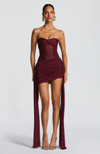 Fiorella Mini Dress - Cherry Lacquer - Napalia