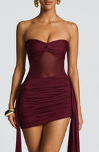 Fiorella Mini Dress - Cherry Lacquer - Napalia