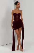 Fiorella Mini Dress - Cherry Lacquer - Napalia