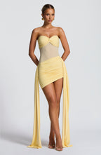 Fiorella Mini Dress - Lemon - Napalia