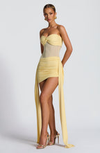 Fiorella Mini Dress - Lemon - Napalia