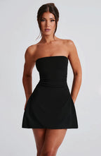 Fleur Mini Dress - Black - Napalia