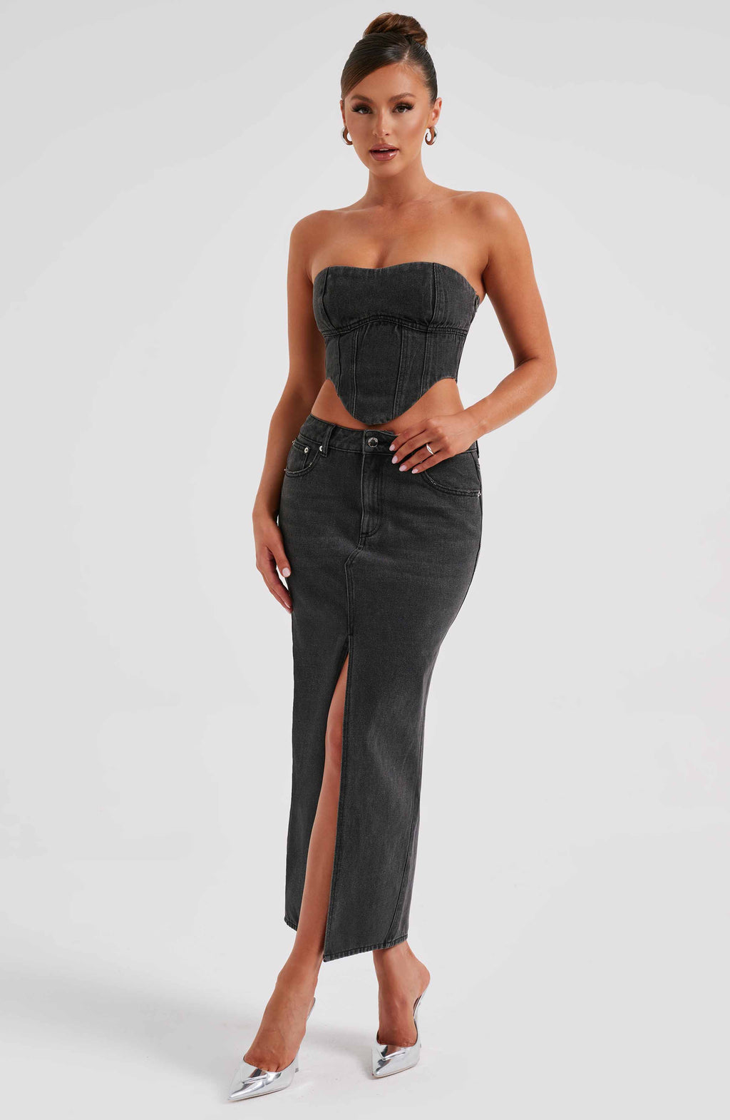 Flor Maxi Skirt - Black - Napalia