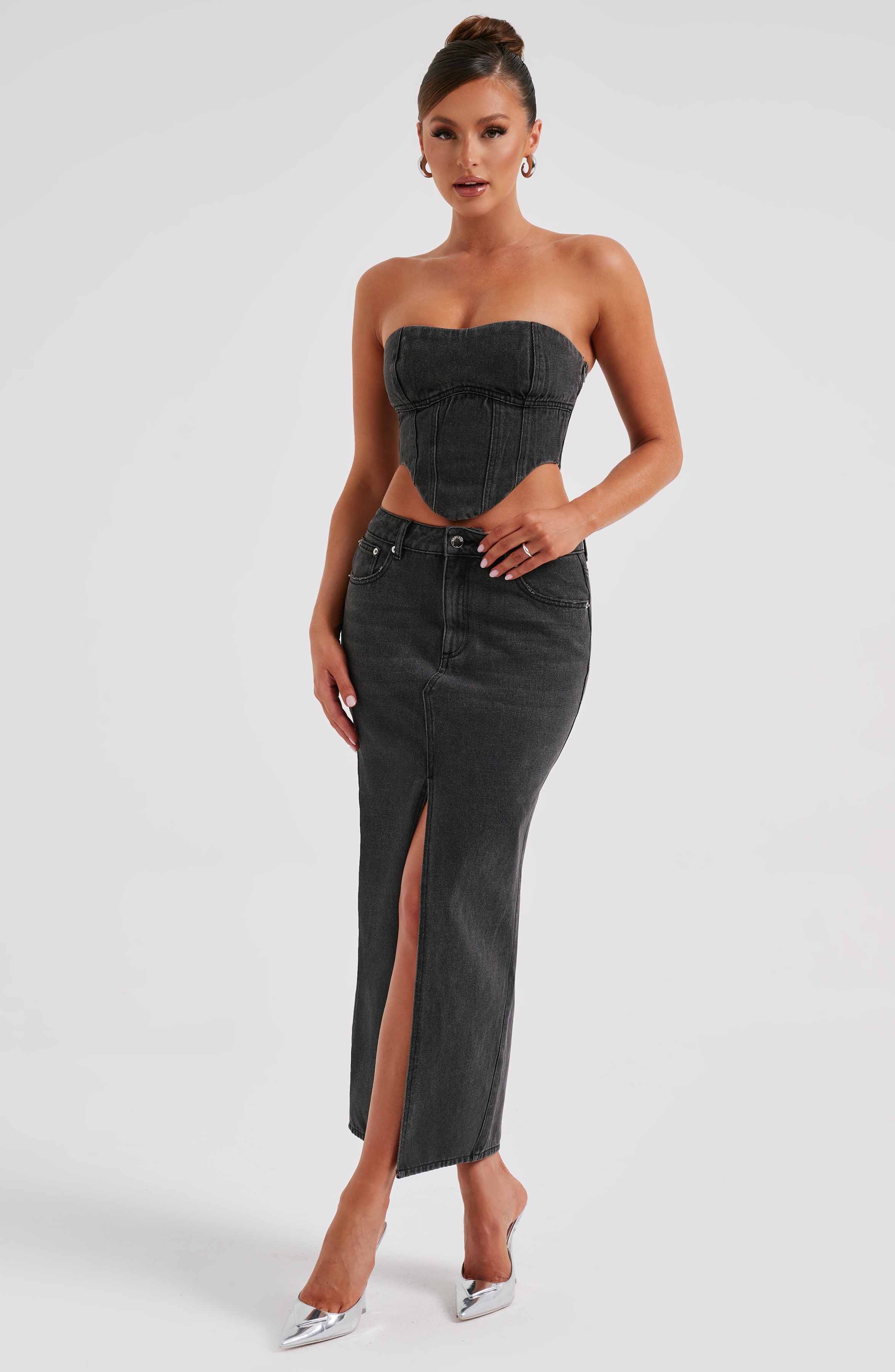 Flor Maxi Skirt - Black - Napalia