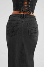 Flor Maxi Skirt - Black - Napalia