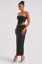 Flor Maxi Skirt - Black - Napalia