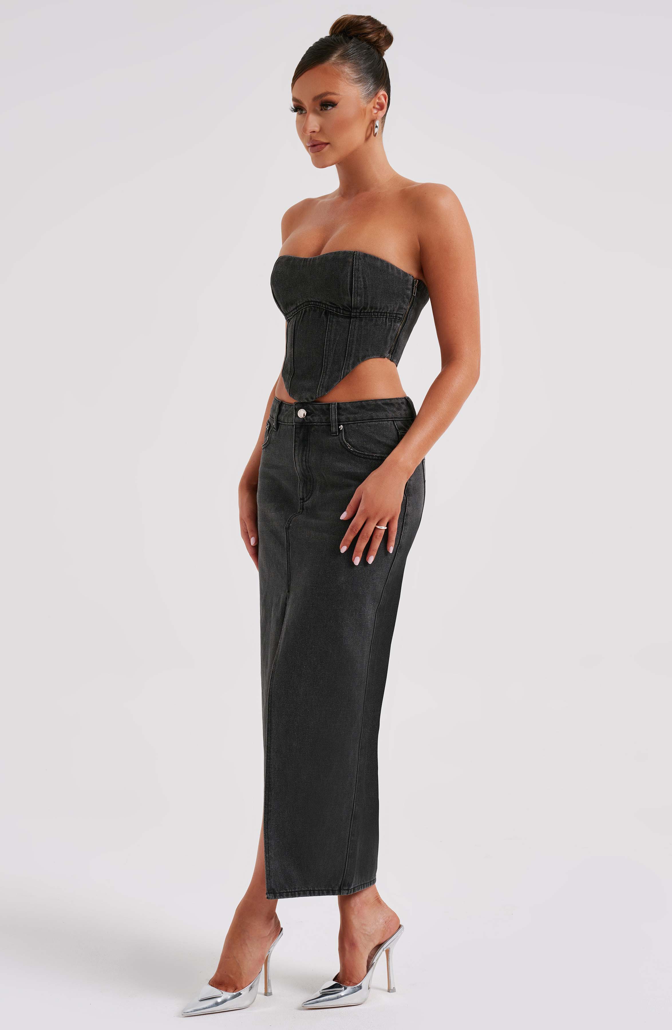 Flor Maxi Skirt - Black - Napalia