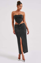 Flor Maxi Skirt - Black - Napalia