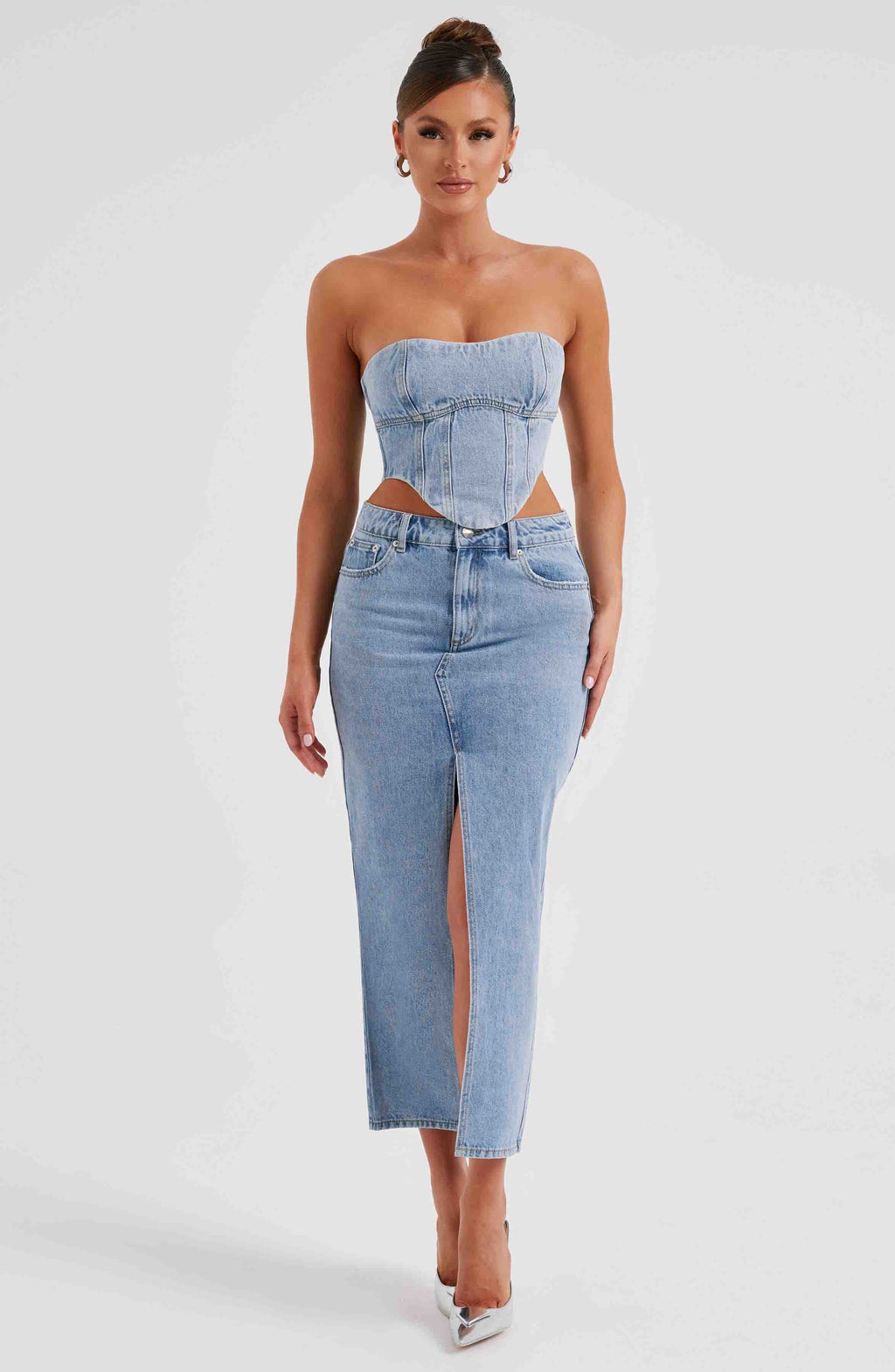 Flor Maxi Skirt - Blue - Napalia