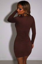 Francesca Mini Dress - Chocolate - Napalia