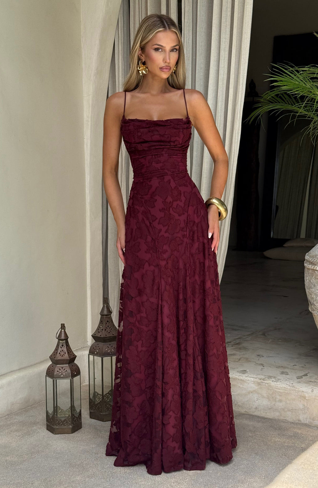 Francis Maxi Dress - Cherry Lacquer - Napalia