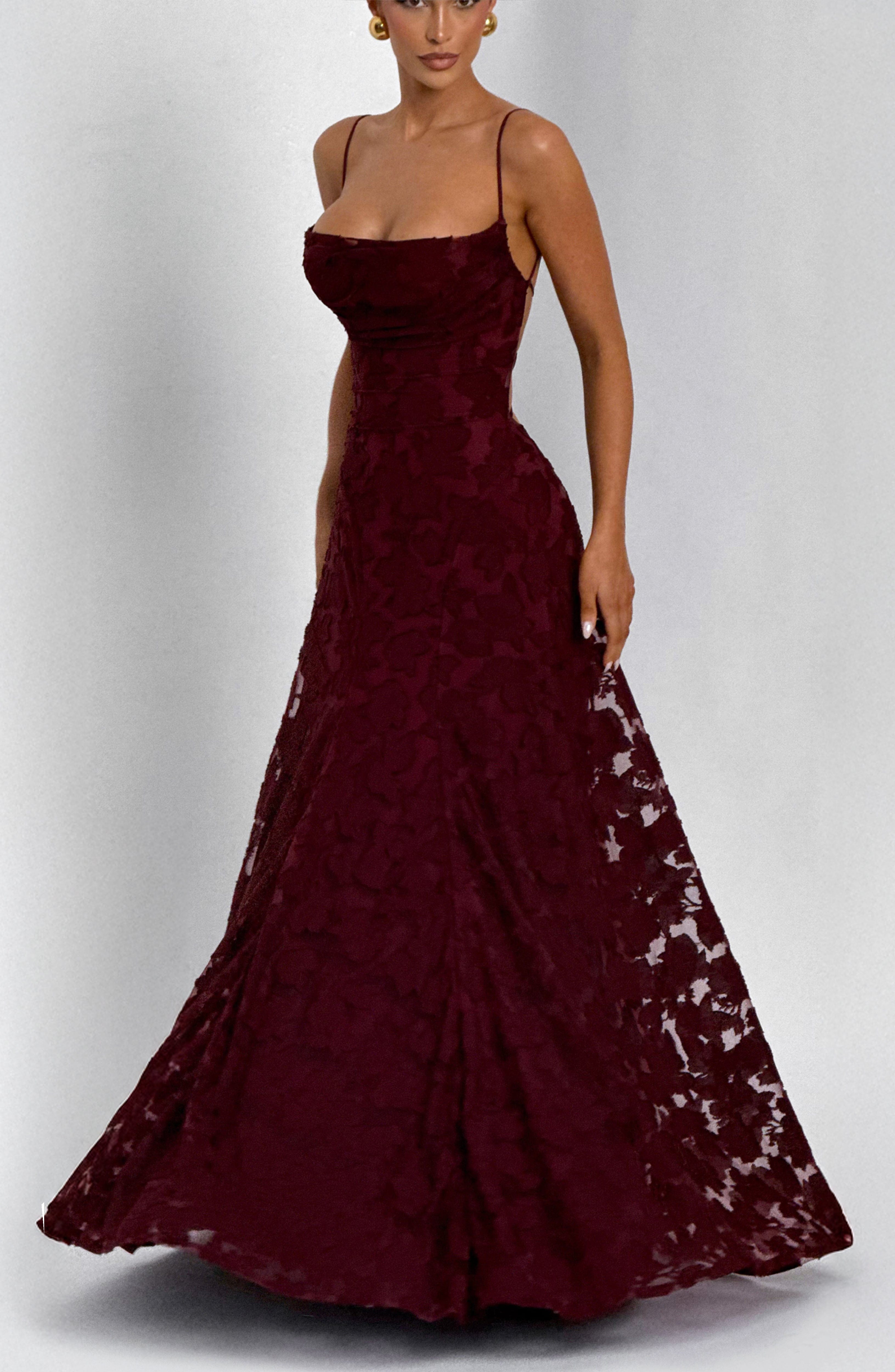 Francis Maxi Dress - Cherry Lacquer - Napalia