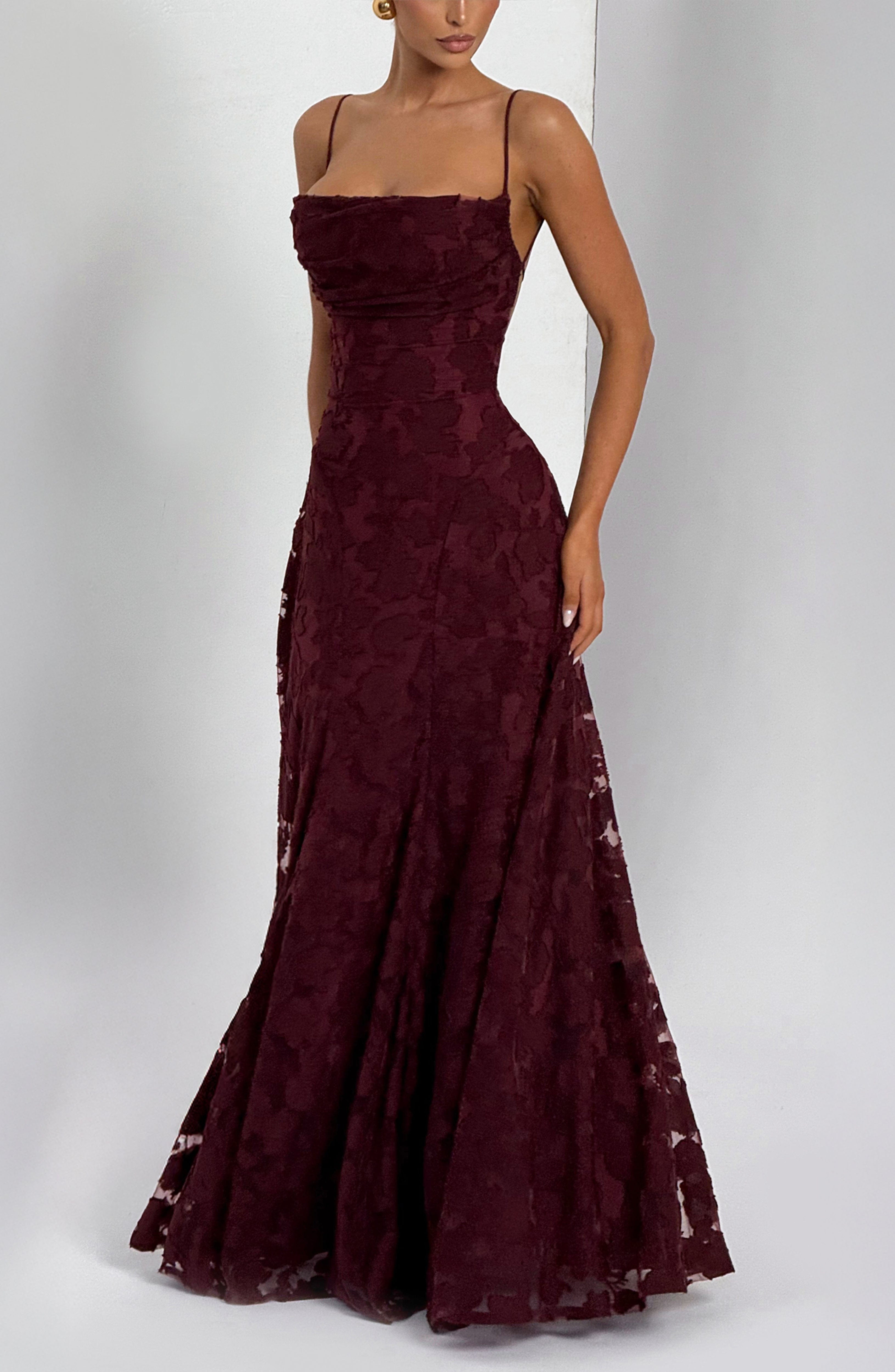 Francis Maxi Dress - Cherry Lacquer - Napalia
