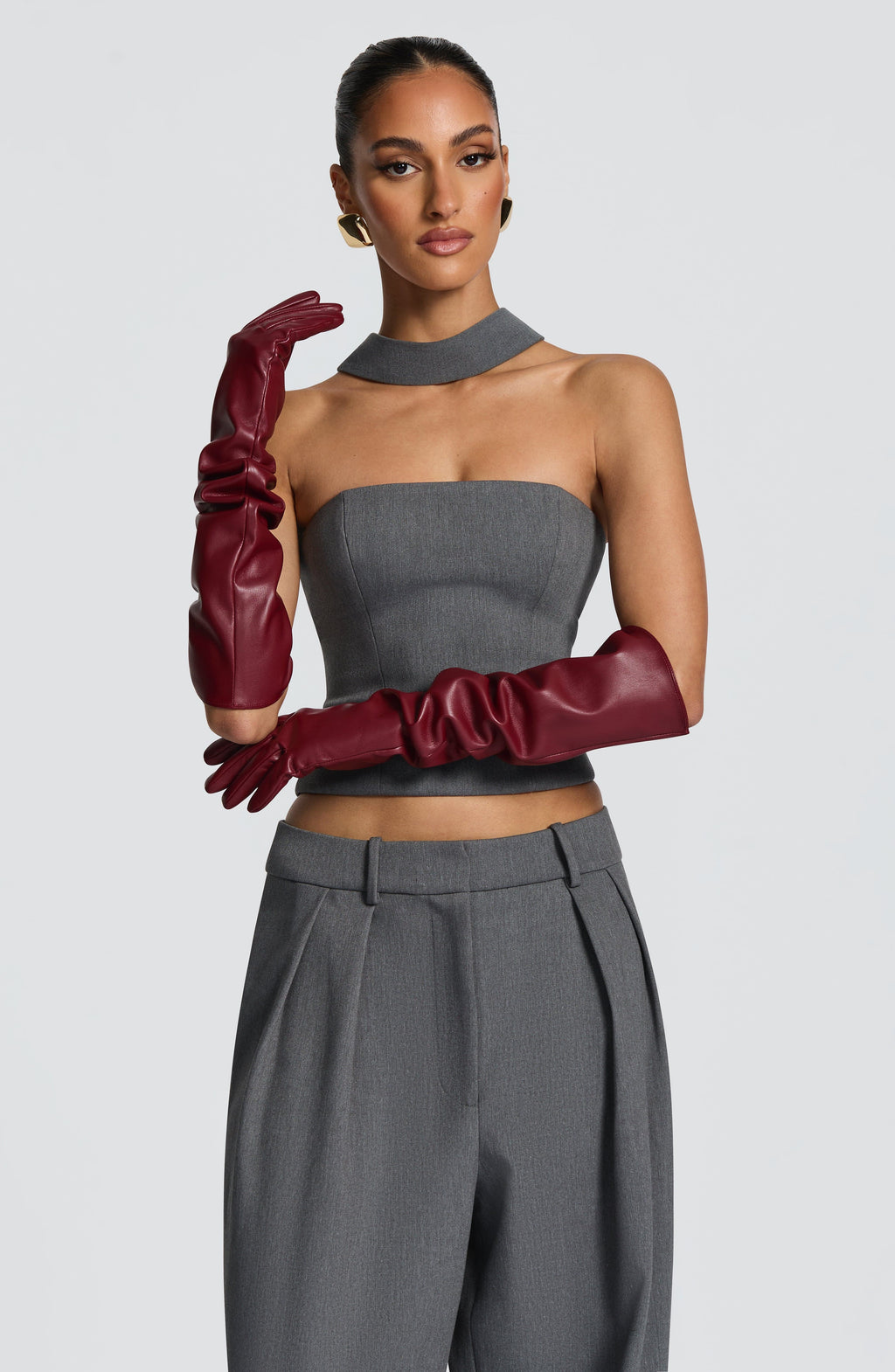 Frankie Gloves - Burgundy - Napalia