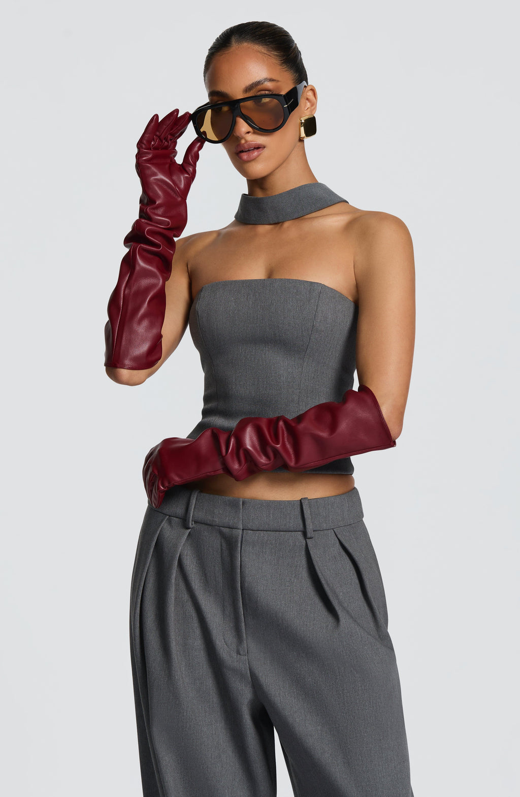 Frankie Gloves - Burgundy - Napalia