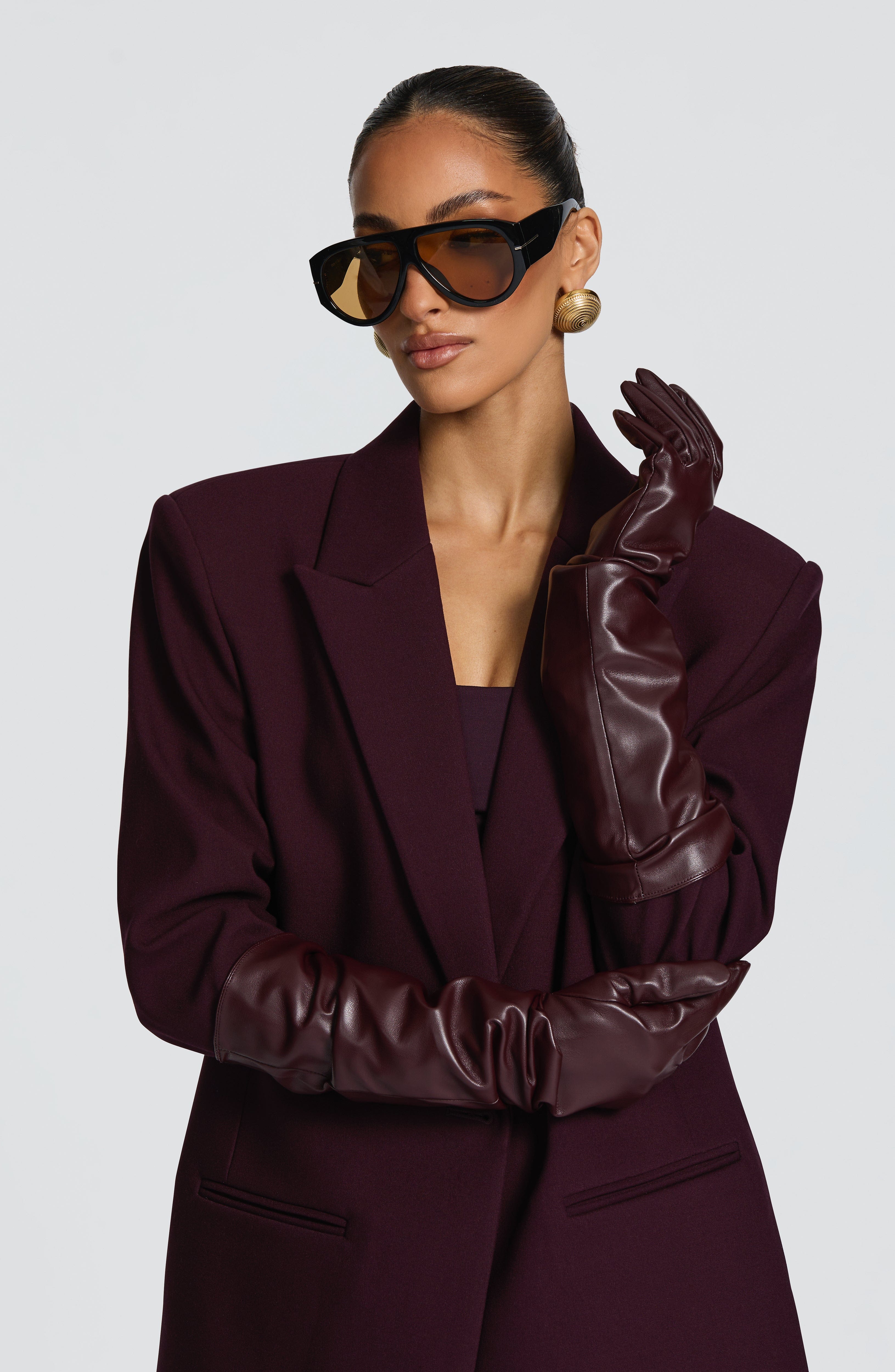 Frankie Gloves - Plum - Napalia