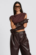 Frankie Gloves - Plum Brown - Napalia