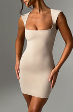 Frida Mini Dress - Nude - Napalia