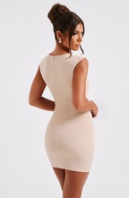 Frida Mini Dress - Nude - Napalia