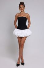 Gemma Mini Dress - Black/White - Napalia