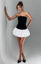 Gemma Mini Dress - Black/White - Napalia