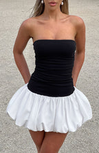Gemma Mini Dress - Black/White - Napalia