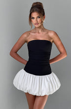 Gemma Mini Dress - Black/White - Napalia