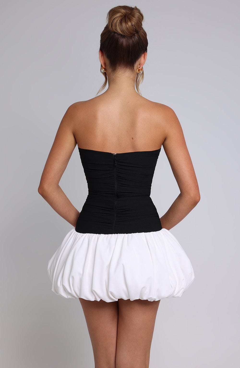Gemma Mini Dress - Black/White - Napalia