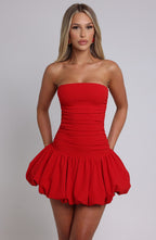 Gemma Mini Dress - Red - Napalia