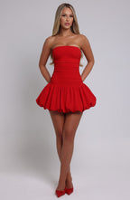 Gemma Mini Dress - Red - Napalia