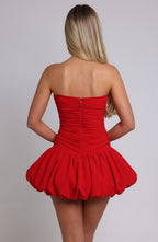 Gemma Mini Dress - Red - Napalia