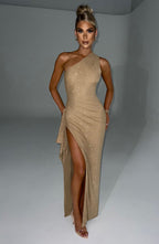 Genevieve Maxi Dress - Gold Sparkle - Napalia
