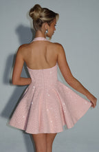 Georgette Mini Dress - Blush - Napalia