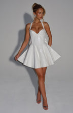 Georgette Mini Dress - Ivory - Napalia