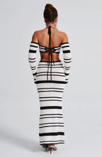 Georgia Maxi Skirt - Black/White - Napalia