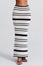 Georgia Maxi Skirt - Black/White - Napalia