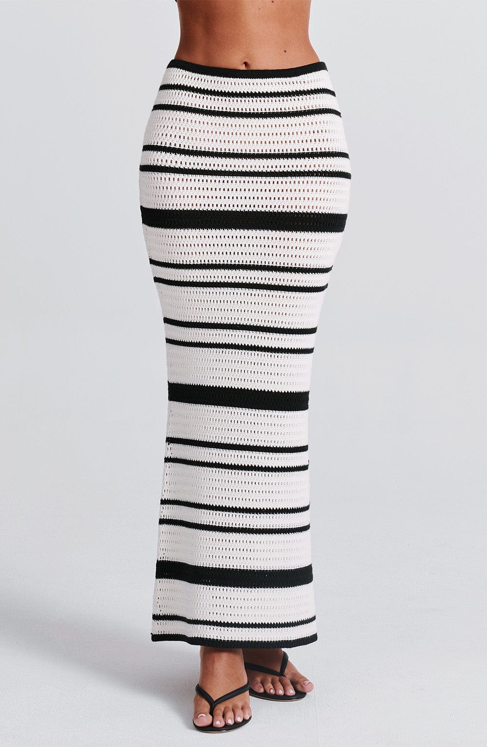 Georgia Maxi Skirt - Black/White - Napalia