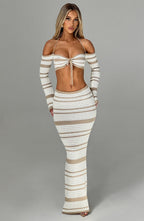 Georgia Top - Beige/White - Napalia