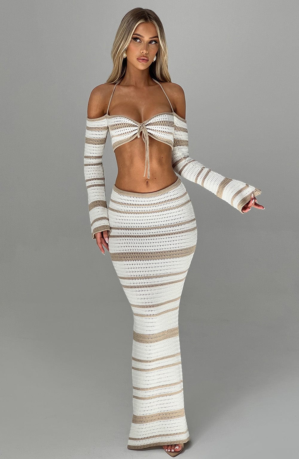 Georgia Top - Beige/White - Napalia