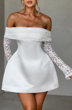 Georgianna Mini Dress - Ivory - Napalia