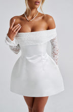 Georgianna Mini Dress - Ivory - Napalia