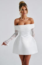 Georgianna Mini Dress - Ivory - Napalia