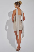 Ginni Scarf - Silver/Nude - Napalia