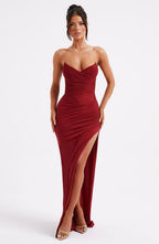 Giovanna Maxi Dress - Wine - Napalia