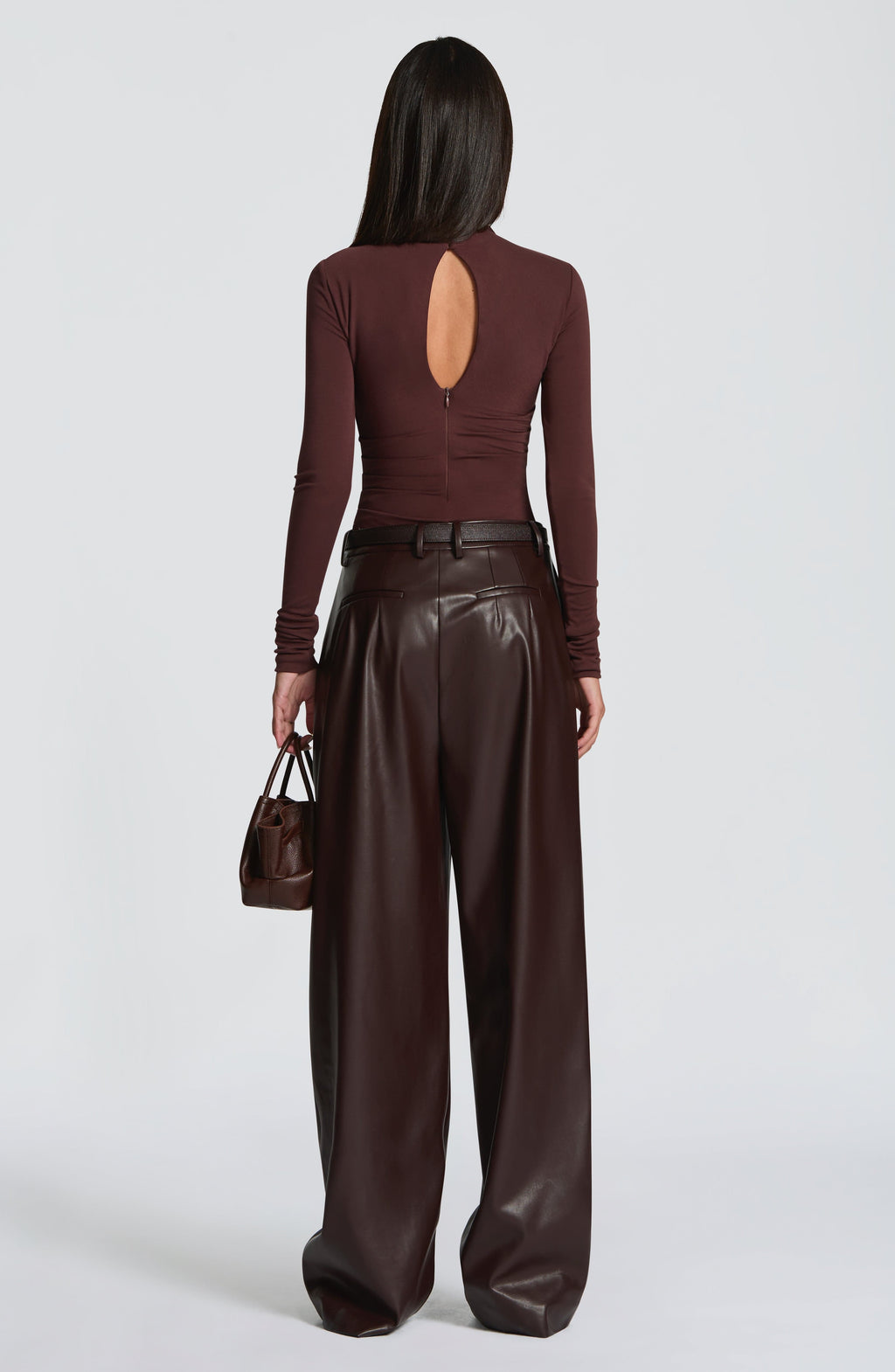 Glenda Pants - Plum Brown - Napalia