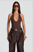 Glenda Pants - Plum Brown - Napalia
