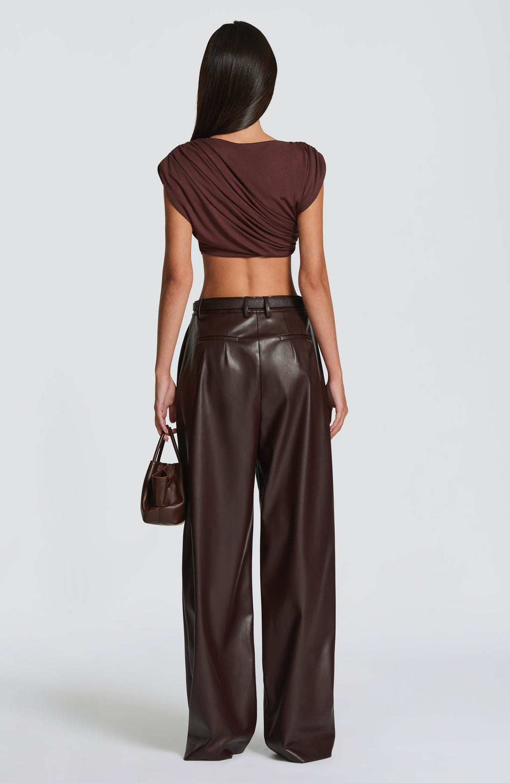 Glenda Pants - Plum Brown - Napalia