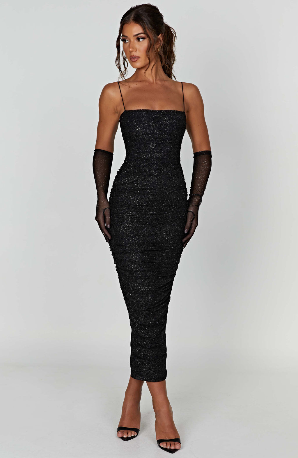 Gracie Maxi Dress - Black Sparkle - Napalia