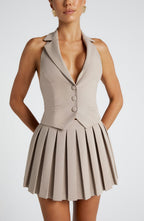 Gretchen Mini Skirt - Taupe - Napalia