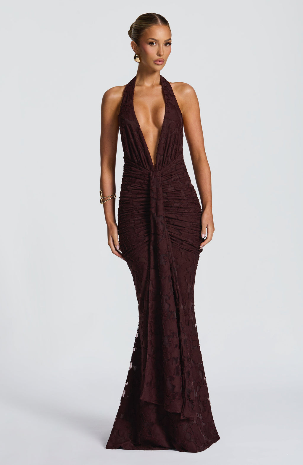 Guinevere Maxi Dress - Plum Brown - Napalia